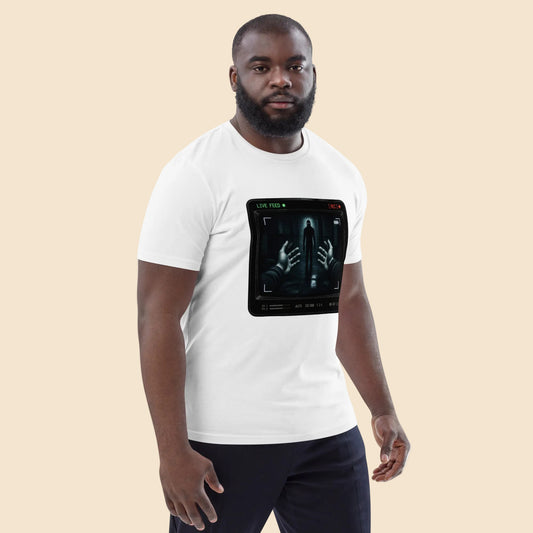 Camiseta urbana con gráfico retro found footage de Halloween