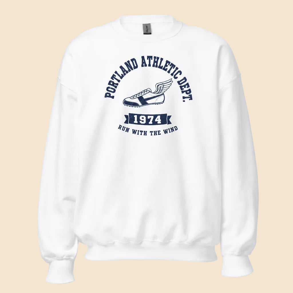 Sudadera azul claro de cuello redondo con diseño vintage Portland Athletic.