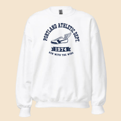 Sudadera azul claro de cuello redondo con diseño vintage Portland Athletic.