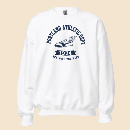 Sudadera azul claro de cuello redondo con diseño vintage Portland Athletic.