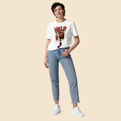 Ajuste y caída de camiseta unisex de algodón orgánico Melian Vintage
