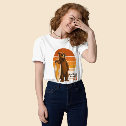 Look veraniego con camiseta blanca estampada colección California Vintage
